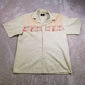 VTG Iolani Hawaiian Shirt Mens Lg Hawaii Island Button Up Short Sleeve RARE